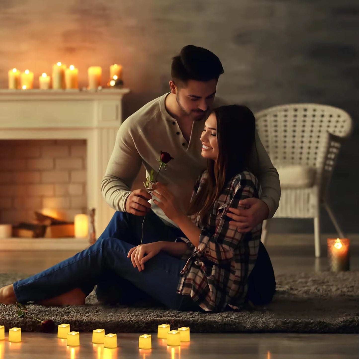 Realistic Flameless LED Tea Light Candles - 6/96 Pack for Christmas, Halloween, Weddings & Home Decor