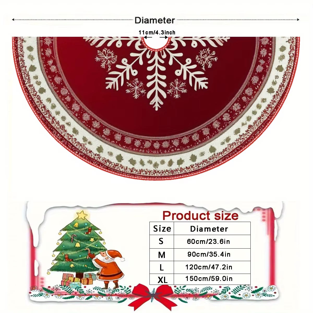 VIKAMA Soft & Durable Christmas Tree Dress - Perfect for Home Decor & Festive Celebrations!