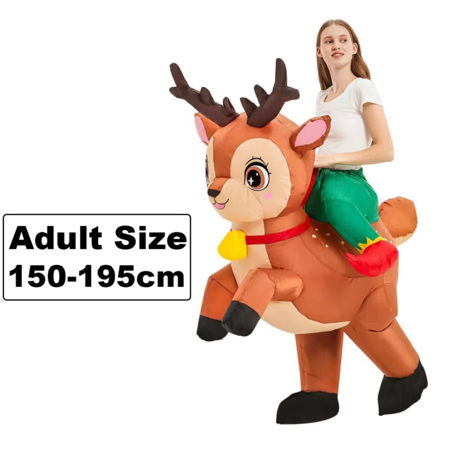 Hilarious Inflatable Christmas Costumes - Santa, Reindeer, Snowman & Christmas Tree for Adults - Perfect for Halloween & Carnival Parties!