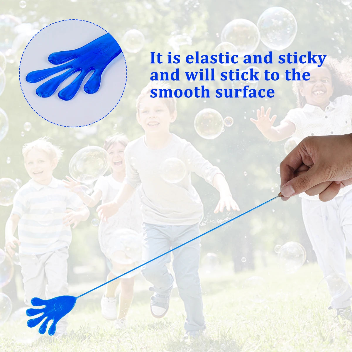 12Pcs Stretchy Sticky Hands - Fun TPR Jelly Toys for Parties, Favors & Stocking Stuffers!