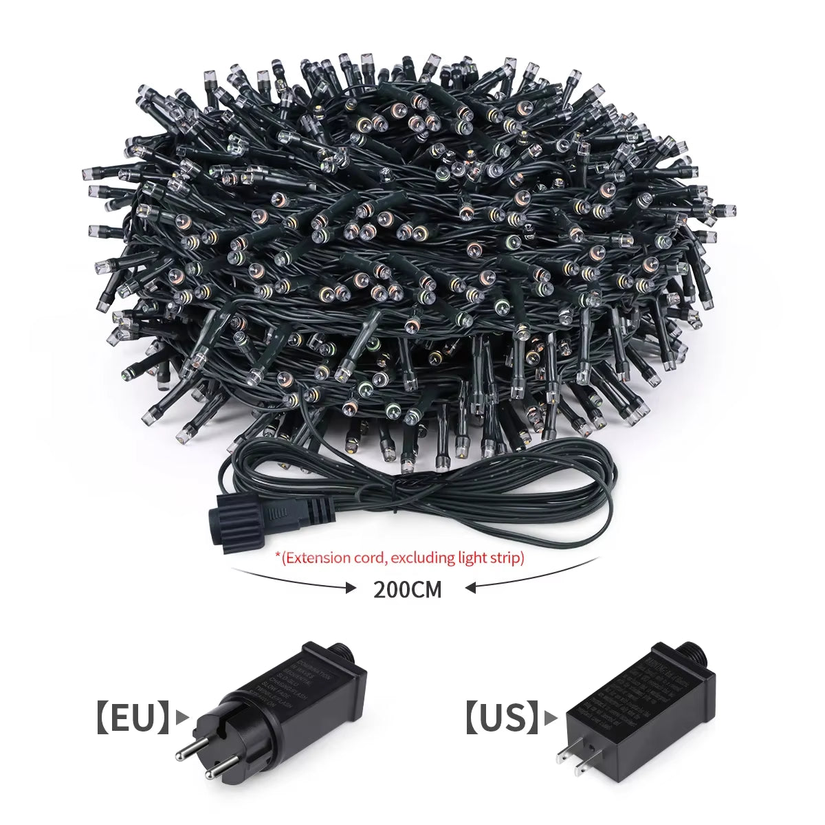 Twinkle Star LED String Lights - 100M/50M Waterproof with 8 Lighting Modes for Outdoor Garden, Lawn & Christmas Decor