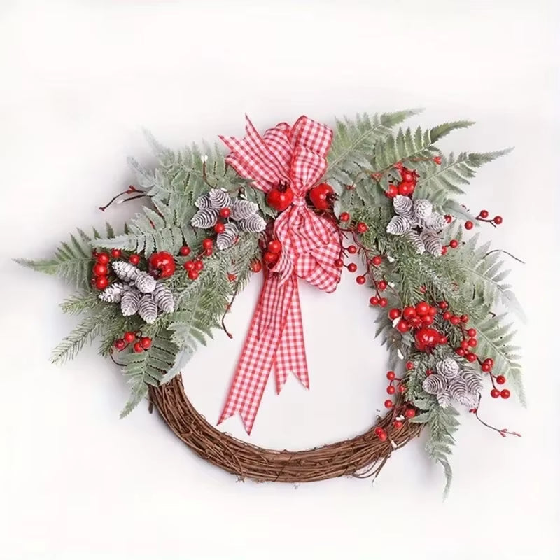 30PCS Christmas Mini Pine Cone & Holly Branch Picks - Perfect for DIY Wreaths, Garlands & Home Decor