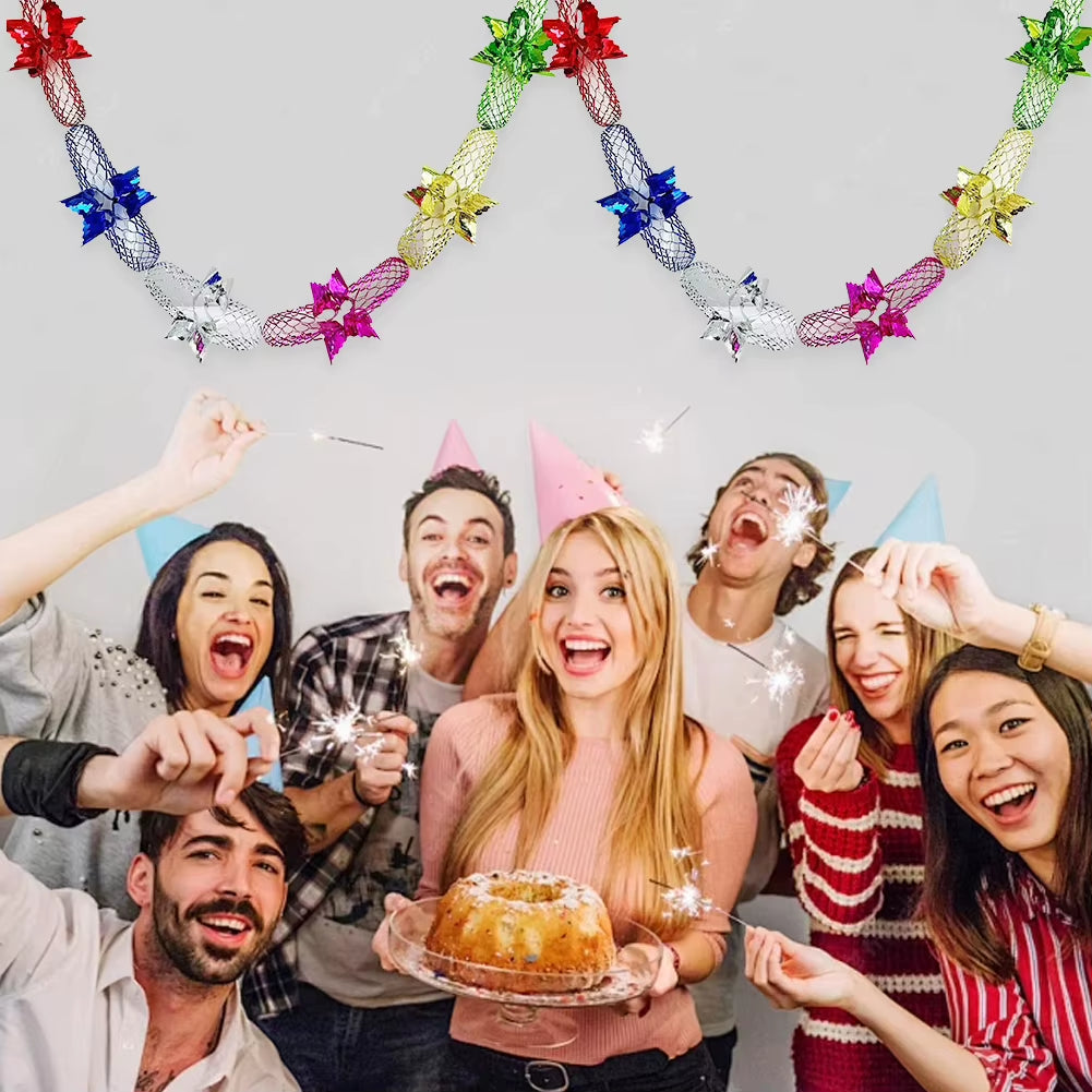 Stunning Christmas Foil Garland - Festive Ceiling Decorations for a Magical Holiday Party!