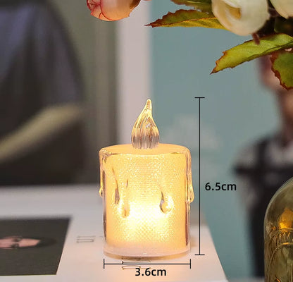 24 Pcs Flameless LED Pillar Candles - Flickering Night Lights for Home, Parties, Ramadan, Weddings & Christmas Decor
