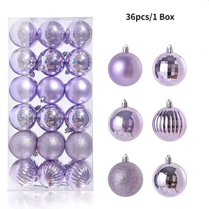 36Pcs 3CM Christmas Balls - Festive Tree Ornaments for Home Decor & Party - Perfect 2025 New Year Gifts!