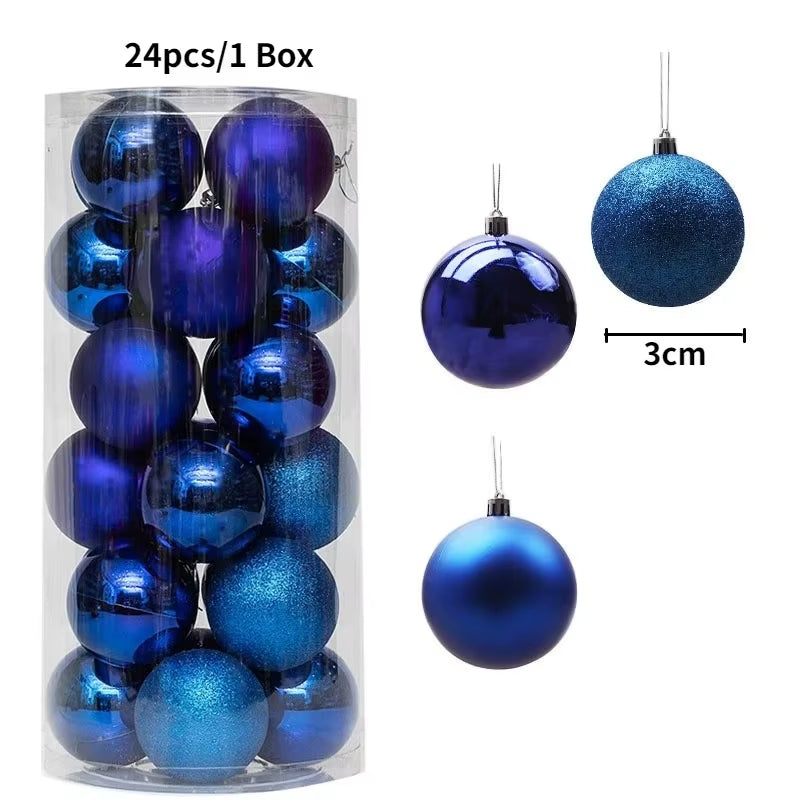 36Pcs 3CM Christmas Balls - Festive Tree Ornaments for Home Decor & Party - Perfect 2025 New Year Gifts!