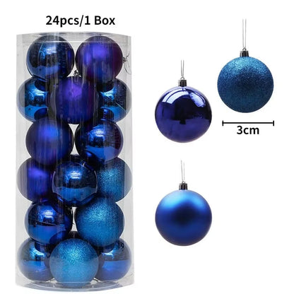 36Pcs 3CM Christmas Balls - Festive Tree Ornaments for Home Decor & Party - Perfect 2025 New Year Gifts!