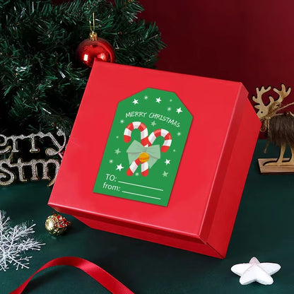 60Pcs Cute Rectangular Christmas Gift Sealing Stickers - Thank You Holiday Labels & Decorative Decals