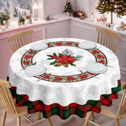 Festive Waterproof Christmas Tablecloth - Perfect for Holiday Decor & Party Supplies, Bulk Wholesale Available!