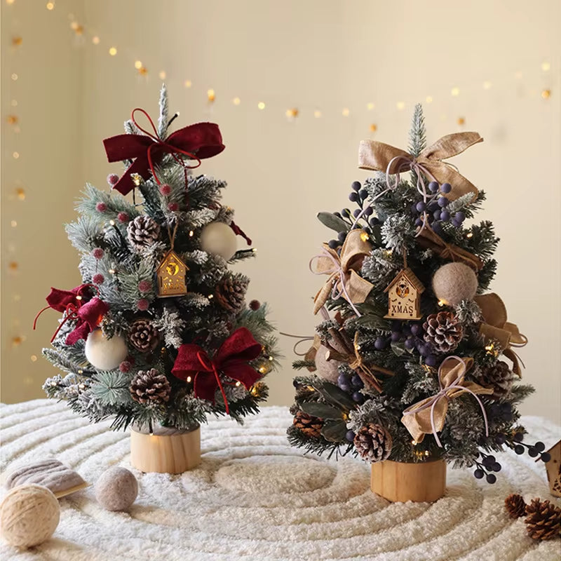 Charming DIY Mini Christmas Trees - Perfect 45/60CM Desktop Ornaments for Festive Window Decor!