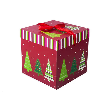 8Pcs Christmas Gift Boxes Kraft Paper/Plastic Candy Cookies Snack Boxes for Xmas New Year Party Biscuit Bag Noel Navidad