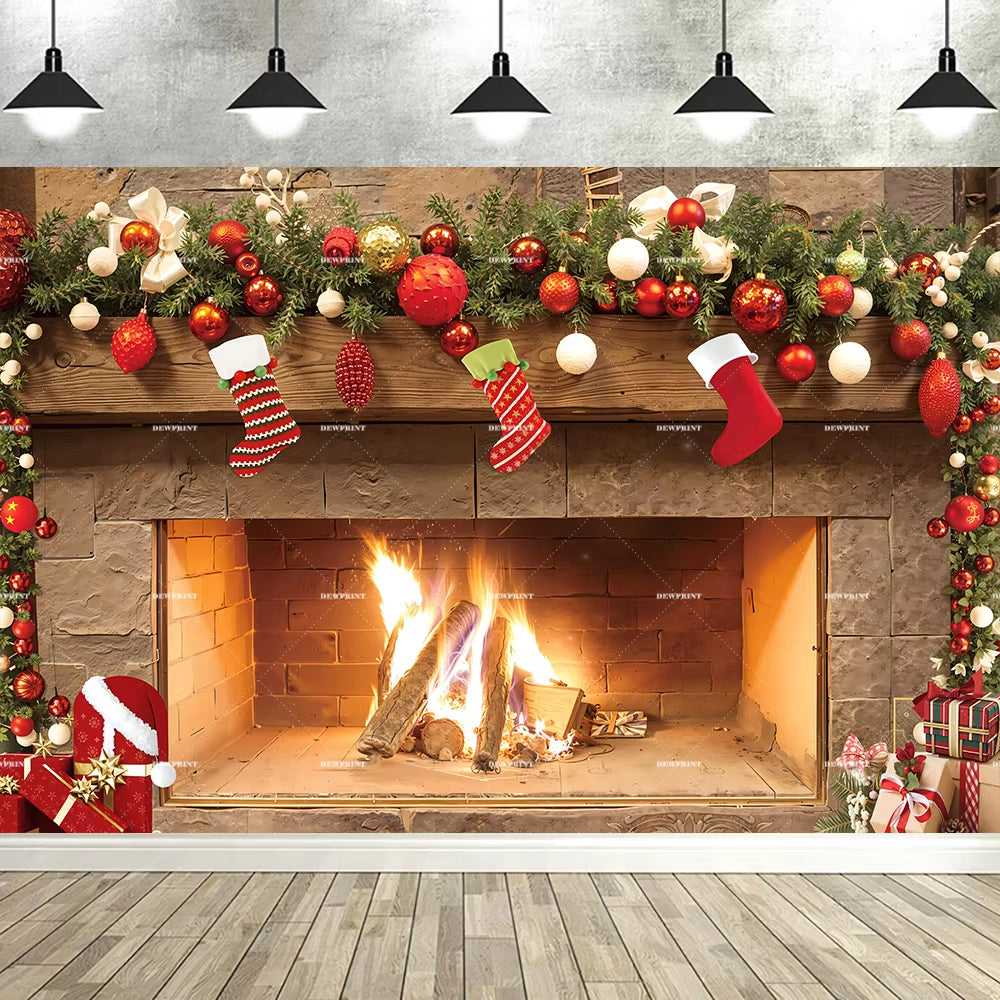 Festive Christmas Red Photography Backdrop - Perfect for Holiday Parties, Family Gatherings, and New Year Celebrations!
