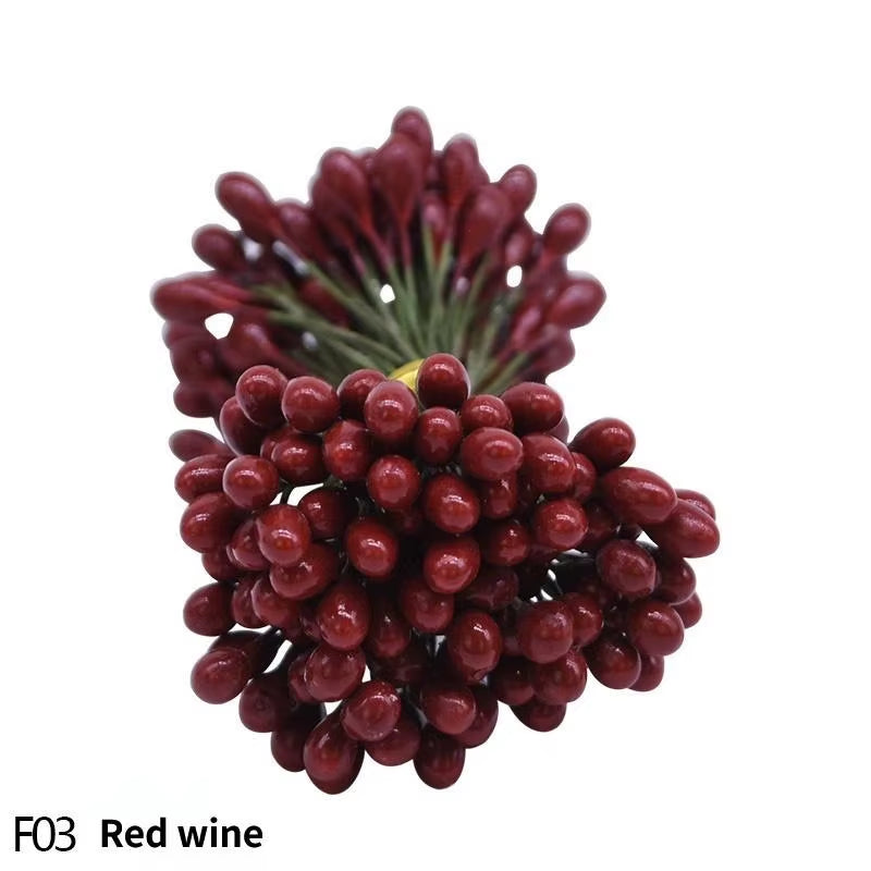 Stunning 5mm Gold & Silver Artificial Berry Stamen Mini Flowers for DIY Wreaths & Wedding Decor