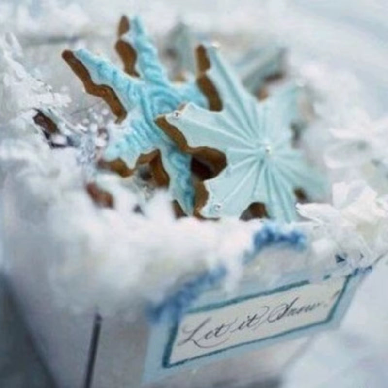 5-Piece Stainless Steel Snowflake Cookie Cutter Set - Perfect for Christmas Baking and Fondant Decorating!