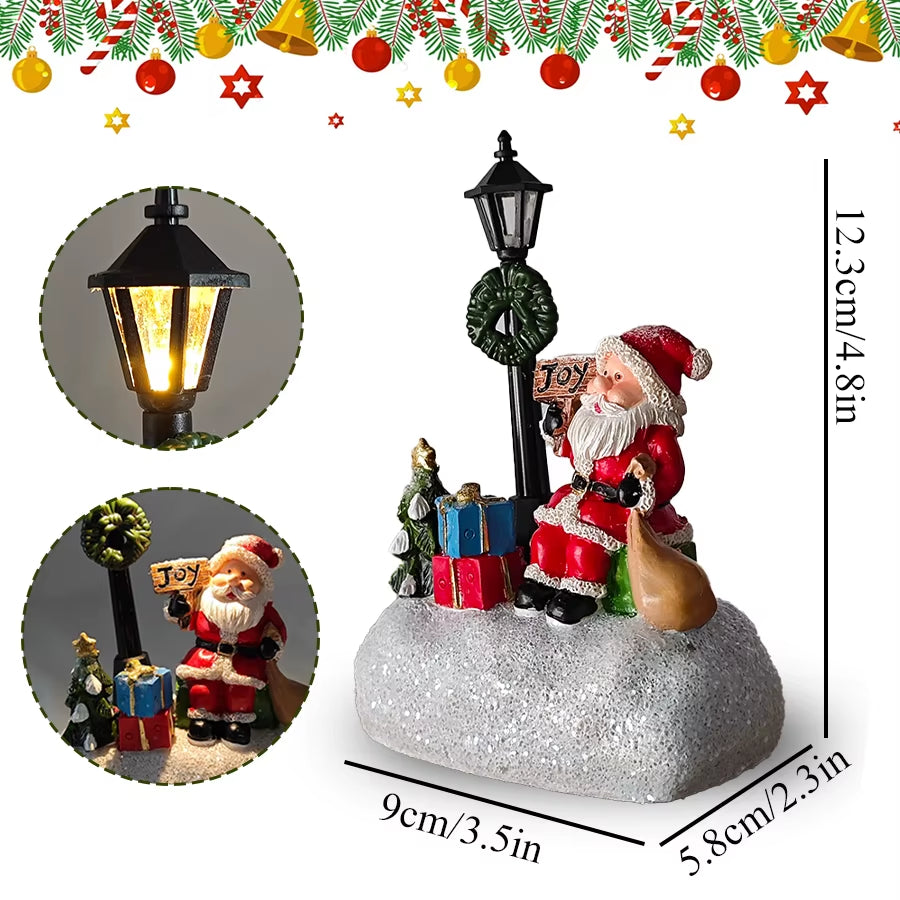 Charming LED Snowman, Santa, and Reindeer Statues - Perfect Holiday Decor & Gift Idea!