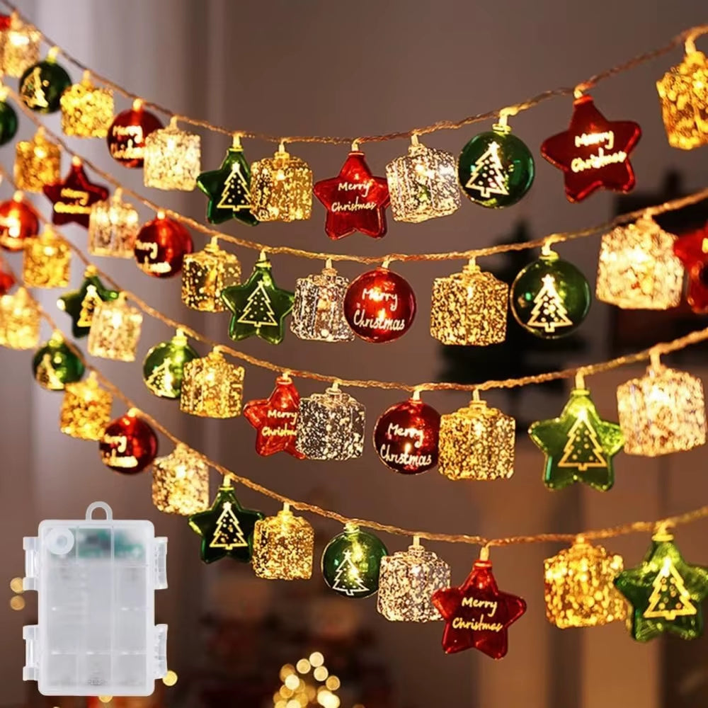 Enchanting Battery Operated LED Christmas String Lights - 5Ft/10Ft Twinkle Lights with 2 Modes - Waterproof Holiday Decor for Trees and Parties