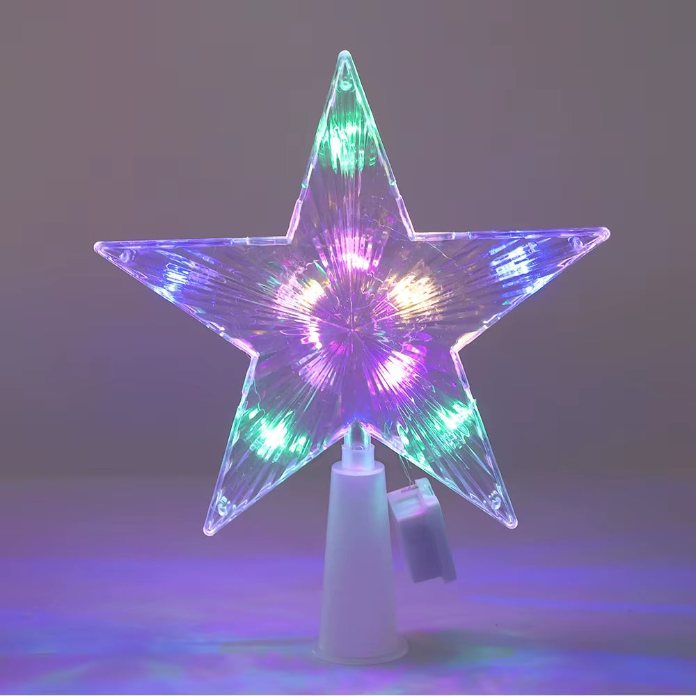 Illuminate Your Christmas: 15Cm LED Star Tree Topper for a Magical Holiday Decor