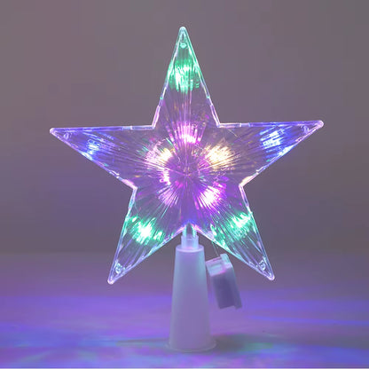 Illuminate Your Christmas: 15Cm LED Star Tree Topper for a Magical Holiday Decor