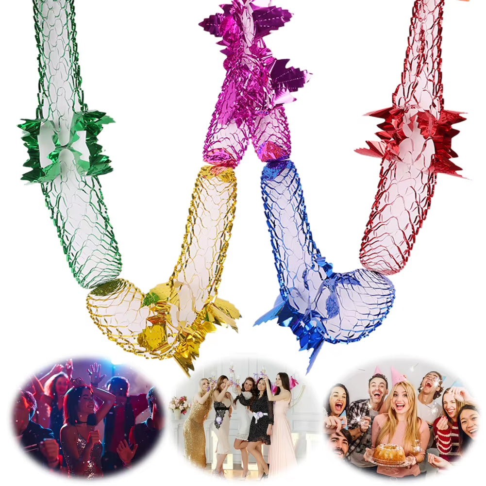Stunning Christmas Foil Garland - Festive Ceiling Decorations for a Magical Holiday Party!