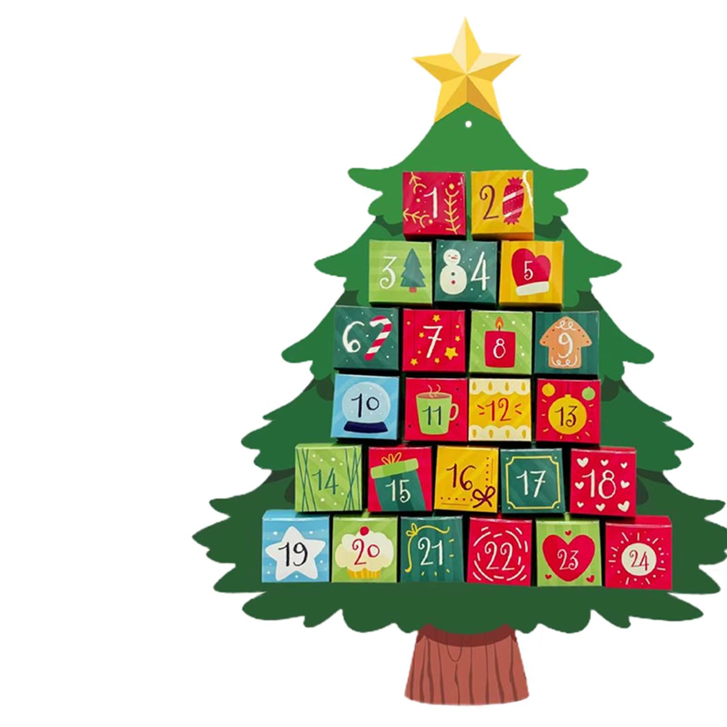 DIY Christmas Tree Advent Calendar - Fill with Surprises for 24 Festive Days!