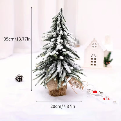 Mini Snow Fir Christmas Tree - Perfect Holiday Decoration for Restaurants and Bars