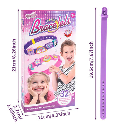 Creative Cartoon Bracelet Making Kit - Fun DIY Jewelry Craft for Kids, Perfect Birthday & Christmas Gift!