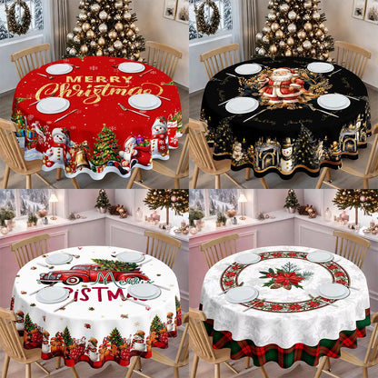Festive Waterproof Christmas Tablecloth - Perfect for Holiday Decor & Party Supplies, Bulk Wholesale Available!