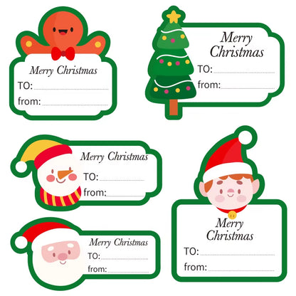 50 Pcs Christmas Gift Sealing Stickers - Cute Cartoon Holiday Thank You Labels & Decorative Decals