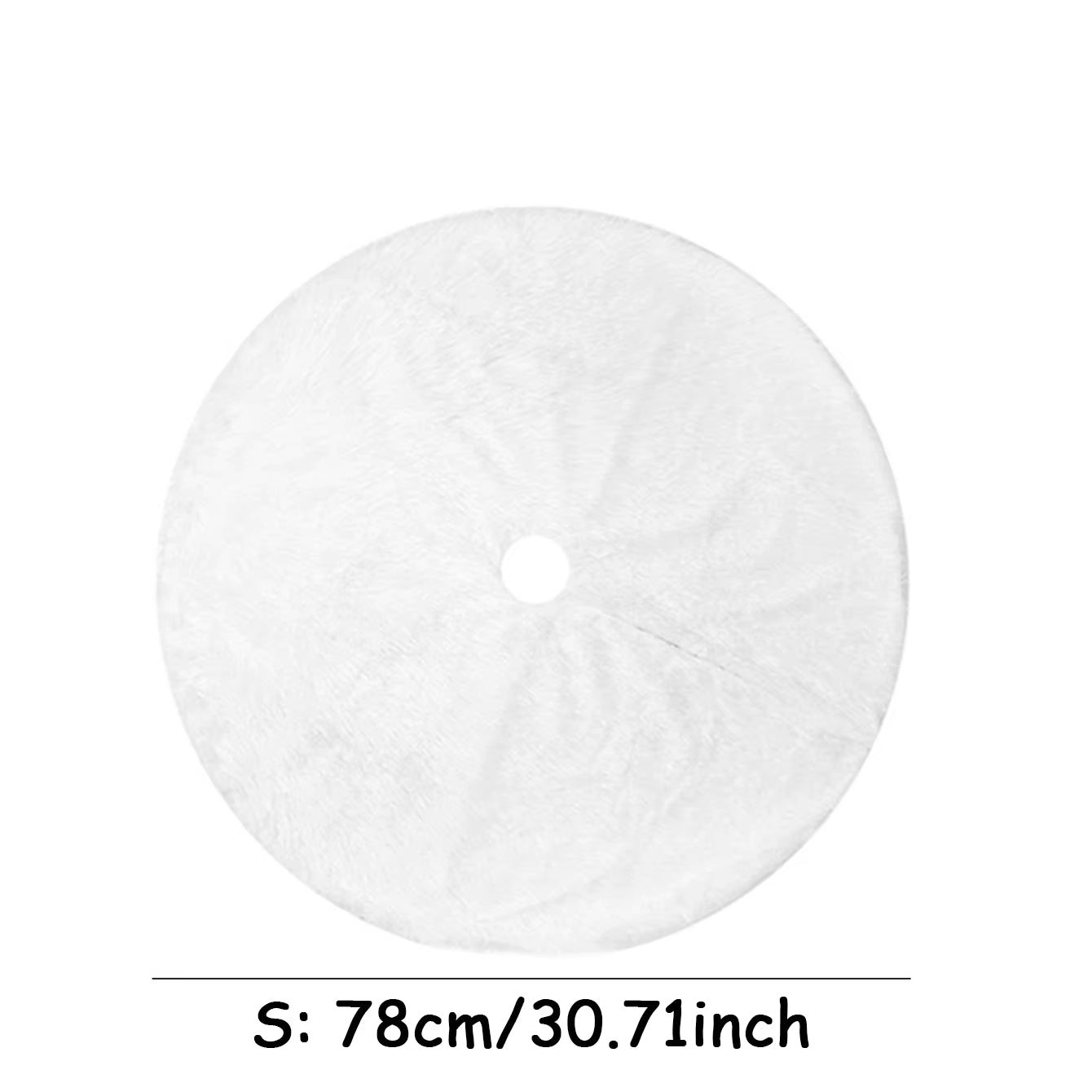 Luxurious White Faux Fur Christmas Tree Skirt - 78/90/122Cm Plush Holiday Decoration for 2023 Navidad Home Decor