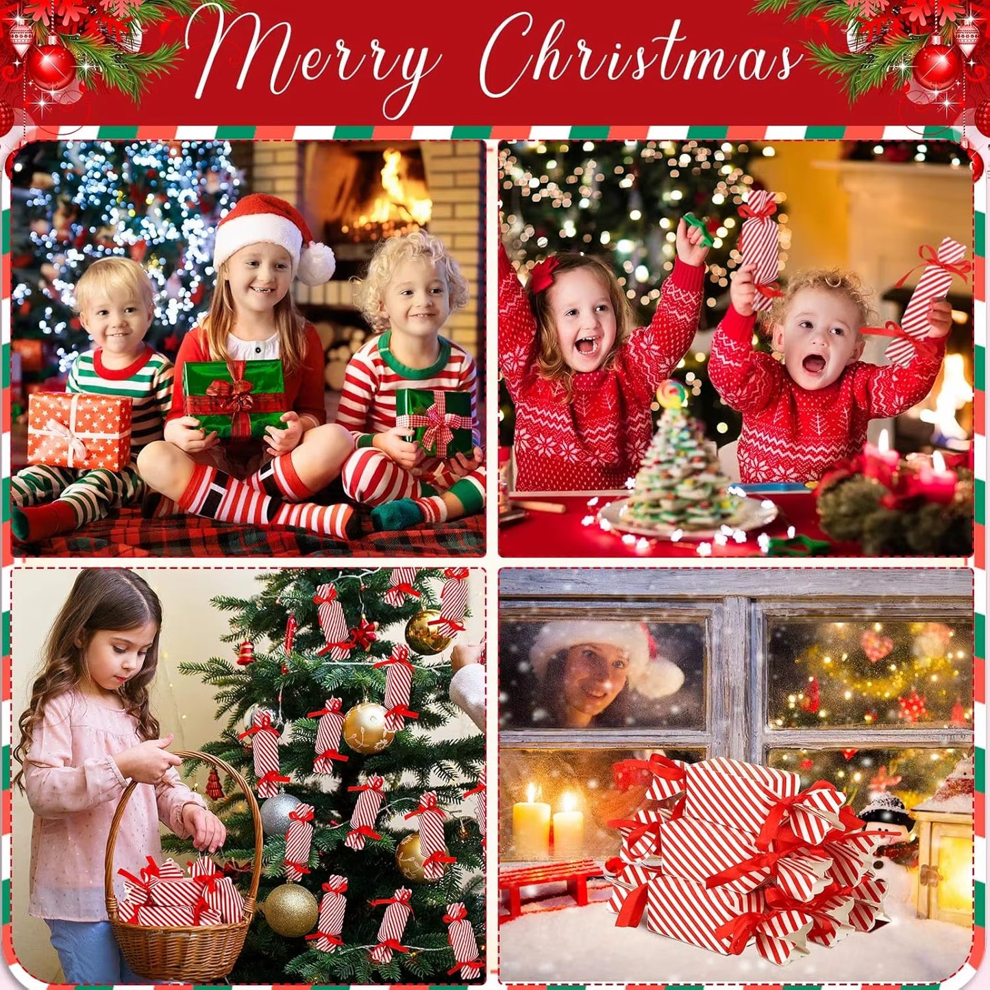 Festive DIY Candy Box for Christmas - Perfect for Sweets, Chocolates, and Cookies! Ideal Party Gift & Wedding Decoration!