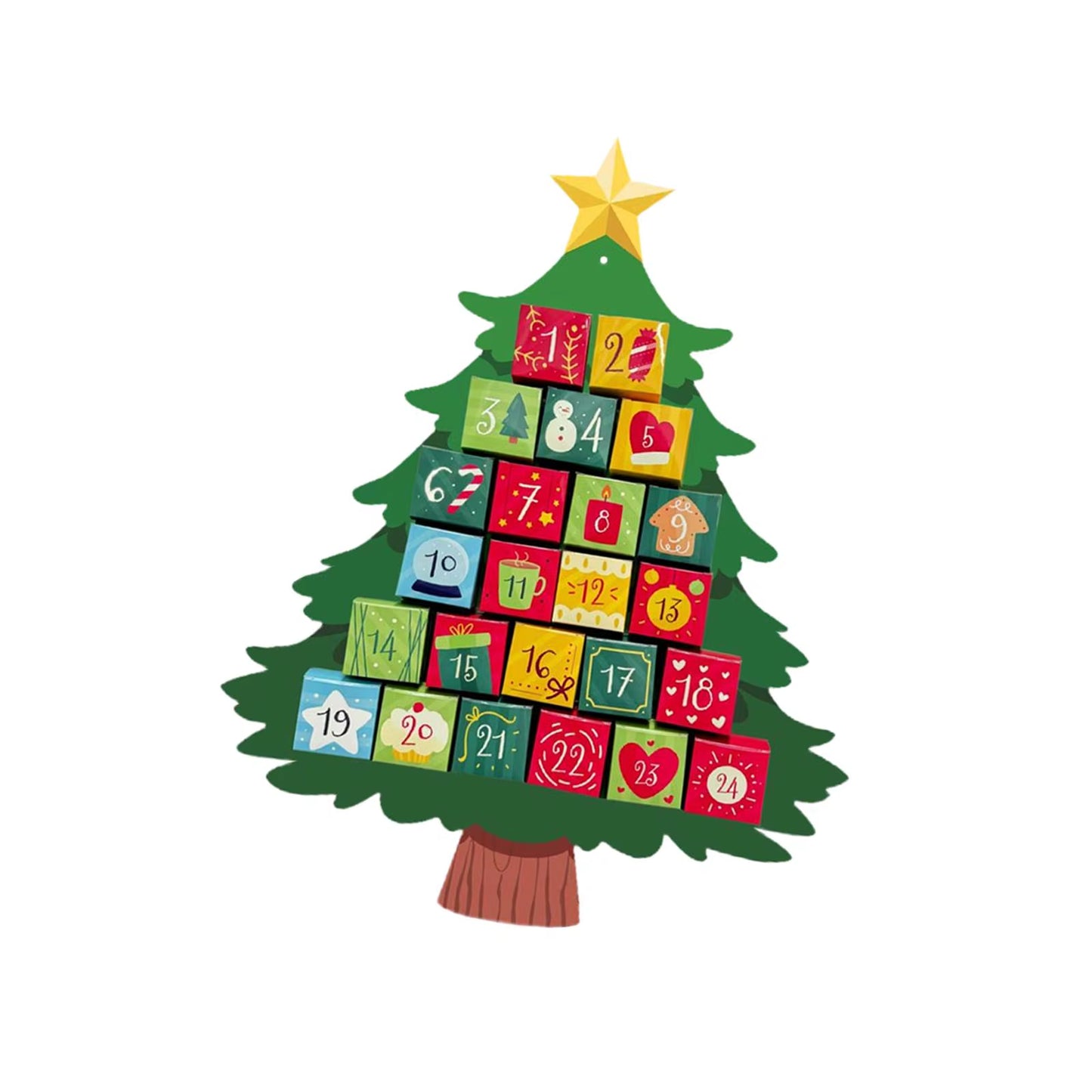 DIY Christmas Tree Advent Calendar - Fill with Surprises for 24 Festive Days!