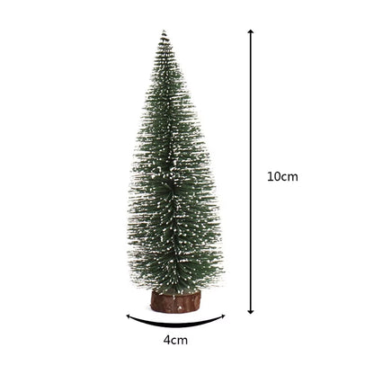 Charming 10-30CM Christmas Pine Tree with Wooden Base - Perfect Holiday Decor for Home, Parties, and New Year Celebrations!