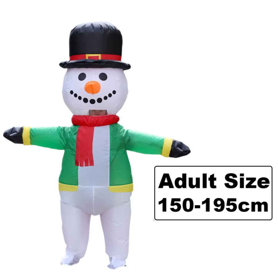 Hilarious Inflatable Christmas Costumes - Santa, Reindeer, Snowman & Christmas Tree for Adults - Perfect for Halloween & Carnival Parties!