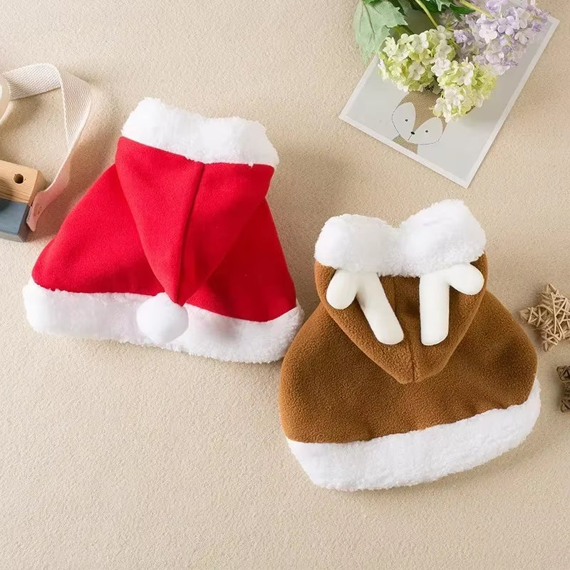 Adorable Santa Cat Costume - Festive Cape & Scarf for Dogs and Cats - Perfect Christmas Dress-Up Prop!