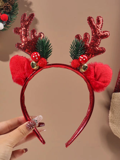 Festive 3D Christmas Headbands - Fun Holiday Hair Accessories for Kids, Women, and Men - Perfect for Parties and Photo Booths!