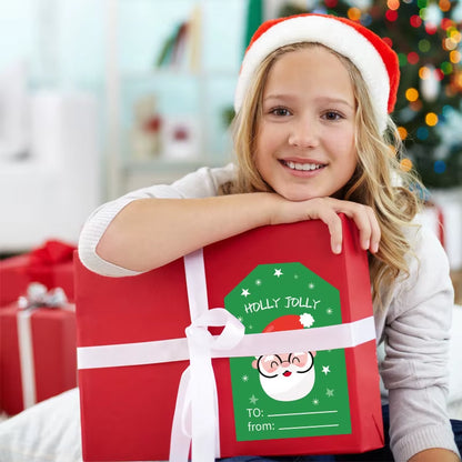 60Pcs Cute Rectangular Christmas Gift Sealing Stickers - Thank You Holiday Labels & Decorative Decals