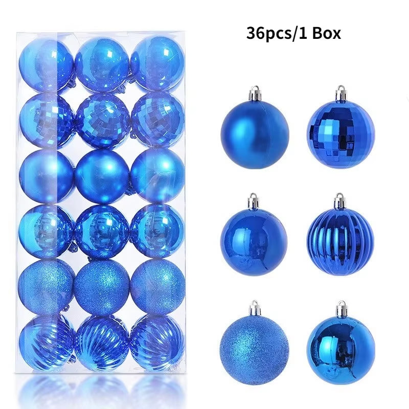 36Pcs 3CM Christmas Balls - Festive Tree Ornaments for Home Decor & Party - Perfect 2025 New Year Gifts!
