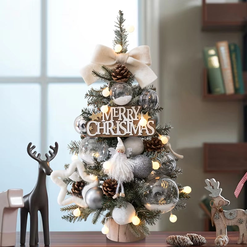 Charming DIY Mini Christmas Trees - Perfect 45/60CM Desktop Ornaments for Festive Window Decor!