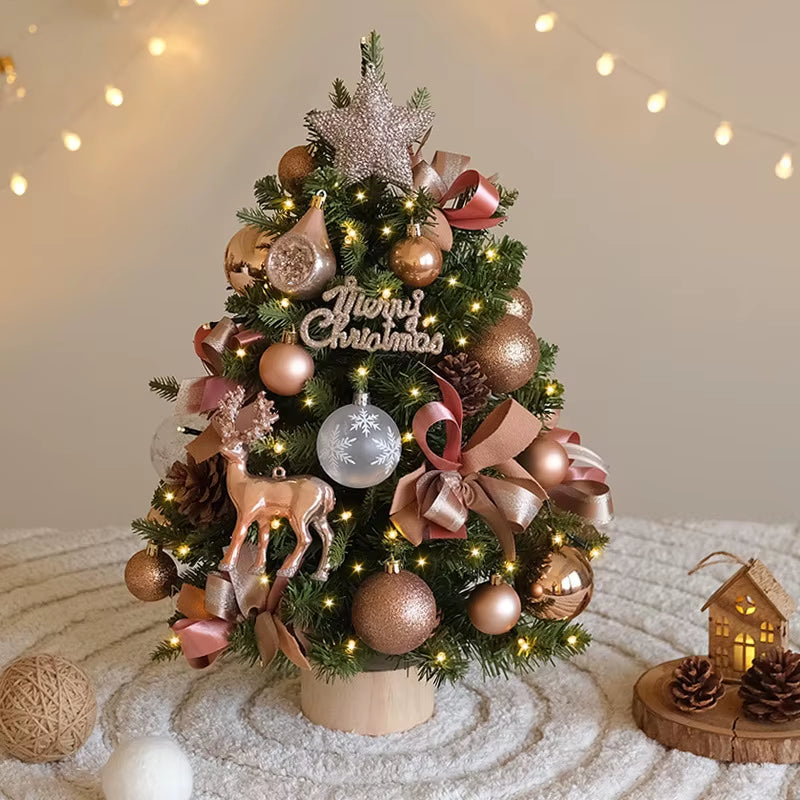 Charming DIY Mini Christmas Trees - Perfect 45/60CM Desktop Ornaments for Festive Window Decor!