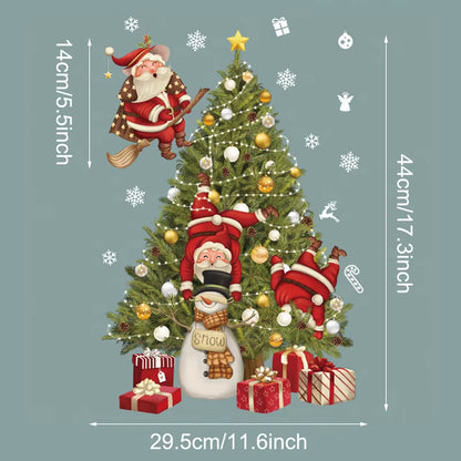Merry Christmas Window Stickers - Festive Decorations for Home & Kids Room - New Year 2026 Wall Stickers