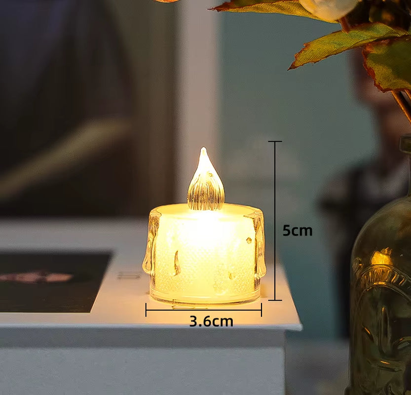 24 Pcs Flameless LED Pillar Candles - Flickering Night Lights for Home, Parties, Ramadan, Weddings & Christmas Decor