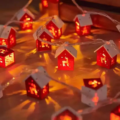2M 10 LED Fairy Light String - Charming Christmas Tree House Style Decorations for Weddings and New Year Celebrations