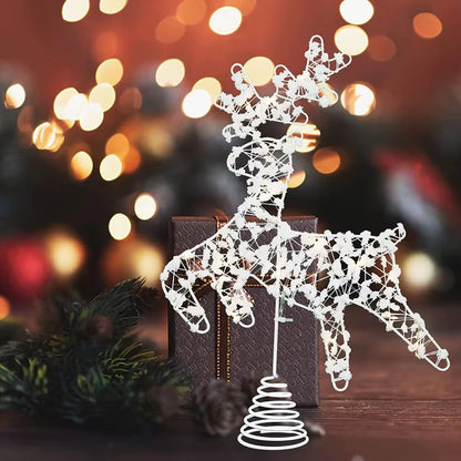 Battery Operated LED Christmas Tree Star Topper - Festive Treetop Decoration for a Magical Holiday Touch