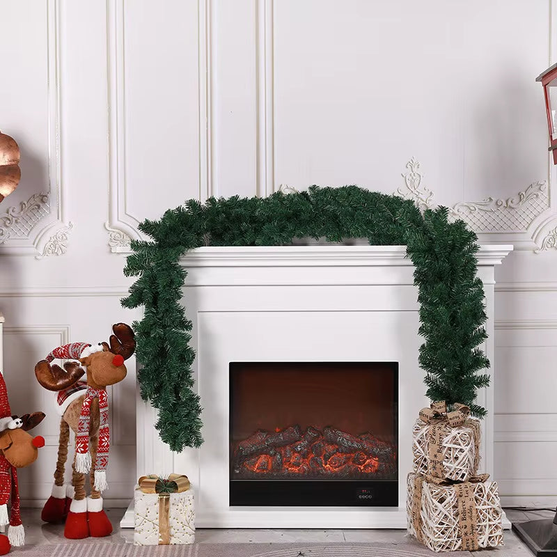 2.7M Festive Artificial Rattan Wreath with Pine Tree - Perfect Christmas Decoration for Kids and Home