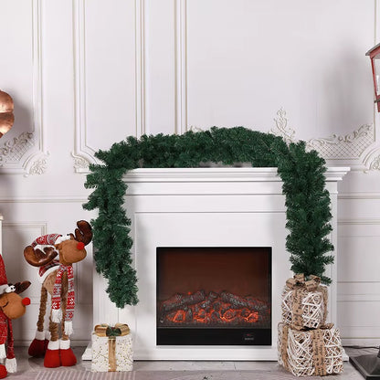 2.7M Festive Artificial Rattan Wreath with Pine Tree - Perfect Christmas Decoration for Kids and Home