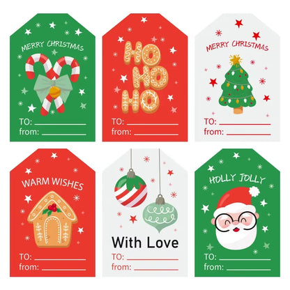 60Pcs Cute Rectangular Christmas Gift Sealing Stickers - Thank You Holiday Labels & Decorative Decals