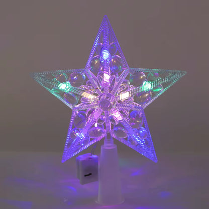 Illuminate Your Christmas: 15Cm LED Star Tree Topper for a Magical Holiday Decor