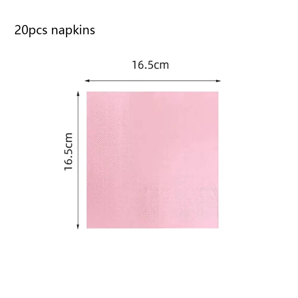 Super Girls Solid Pink Birthday Party Decorations - Disposable Tableware Set with Napkins, Cups, Plates, Tablecloth, Forks, and Straws