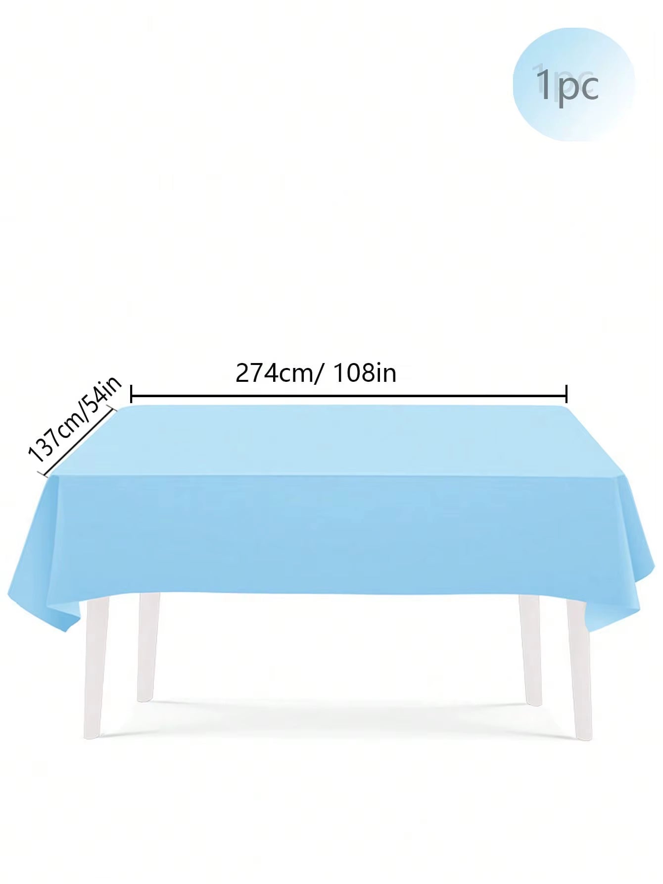 Charming Solid Light Blue Birthday Party Supplies for Super Girls - Disposable Tableware Set with Napkins, Cups, Plates, Tablecloths, and Straws