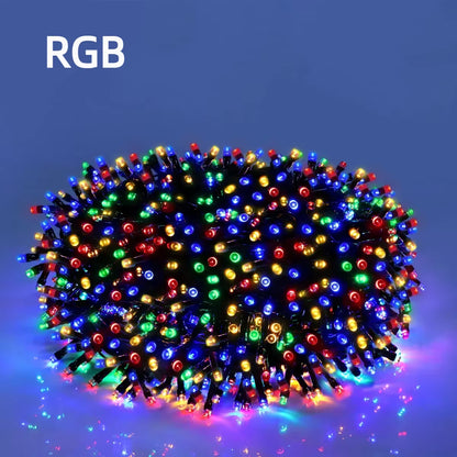 Twinkle Star LED String Lights - 100M/50M Waterproof with 8 Lighting Modes for Outdoor Garden, Lawn & Christmas Decor